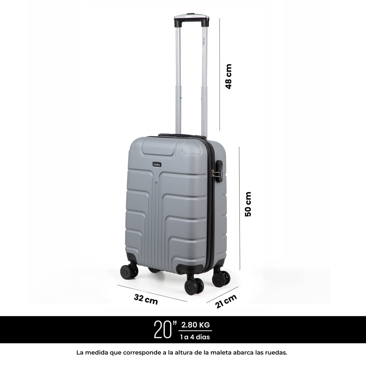 Maleta Rumbo 20” Carry On 10 kg Ligera con Candado