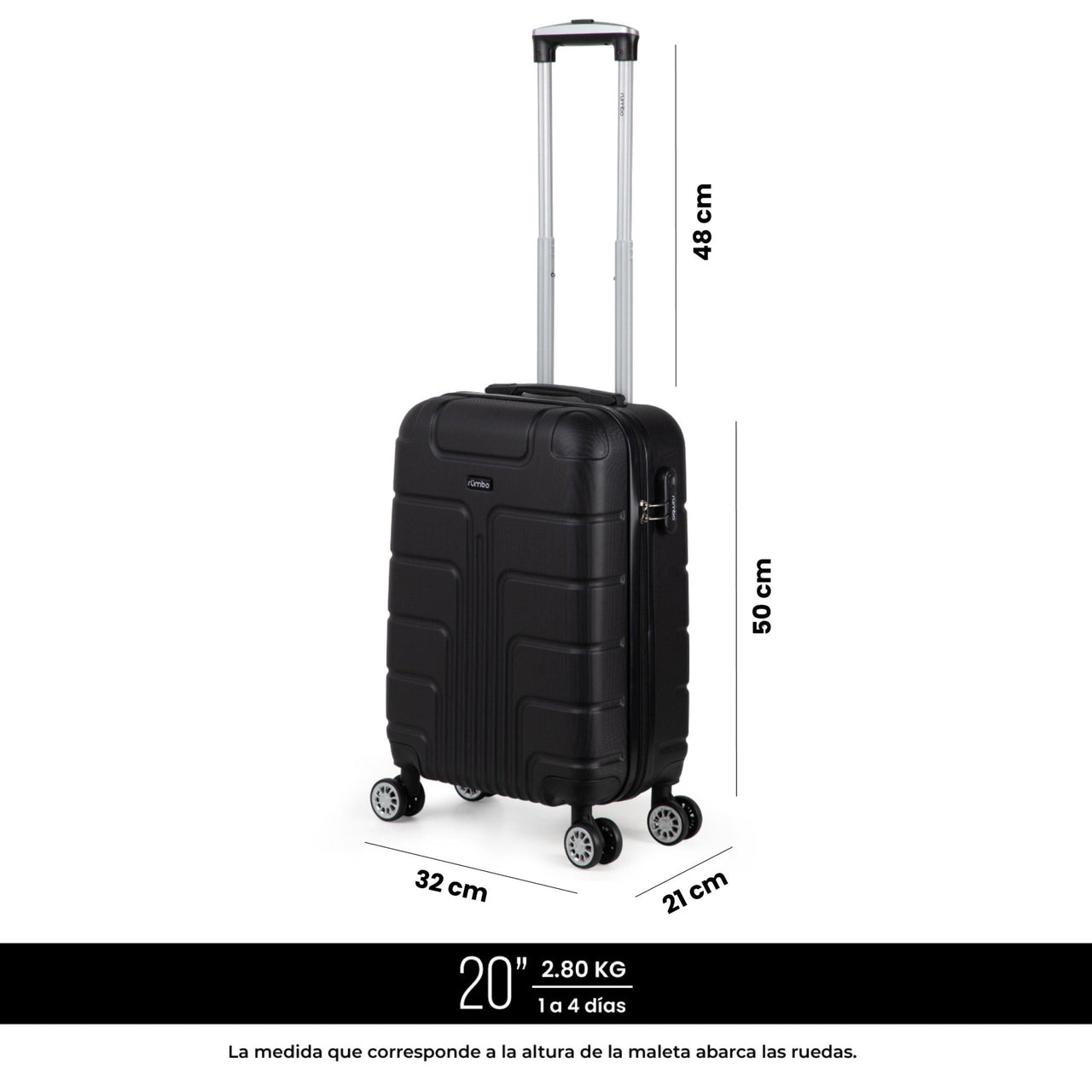 Maleta Rumbo 20” Carry On 10 kg Ligera con Candado