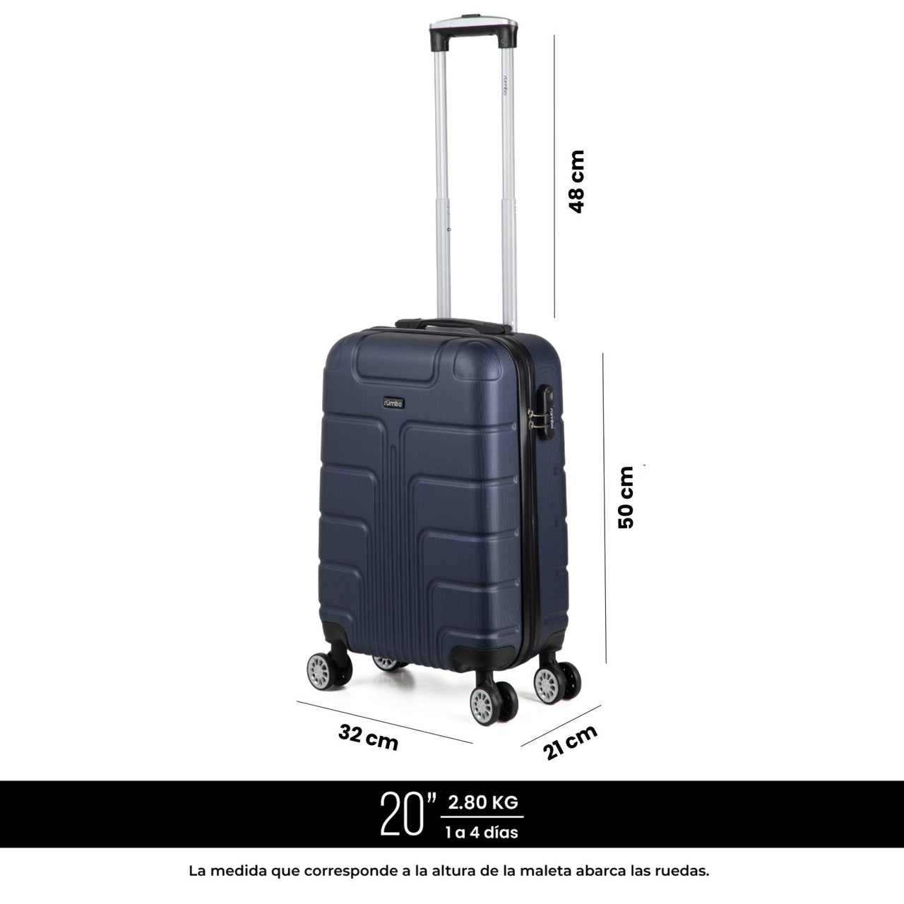 Maleta Rumbo 20” Carry On 10 kg Ligera con Candado