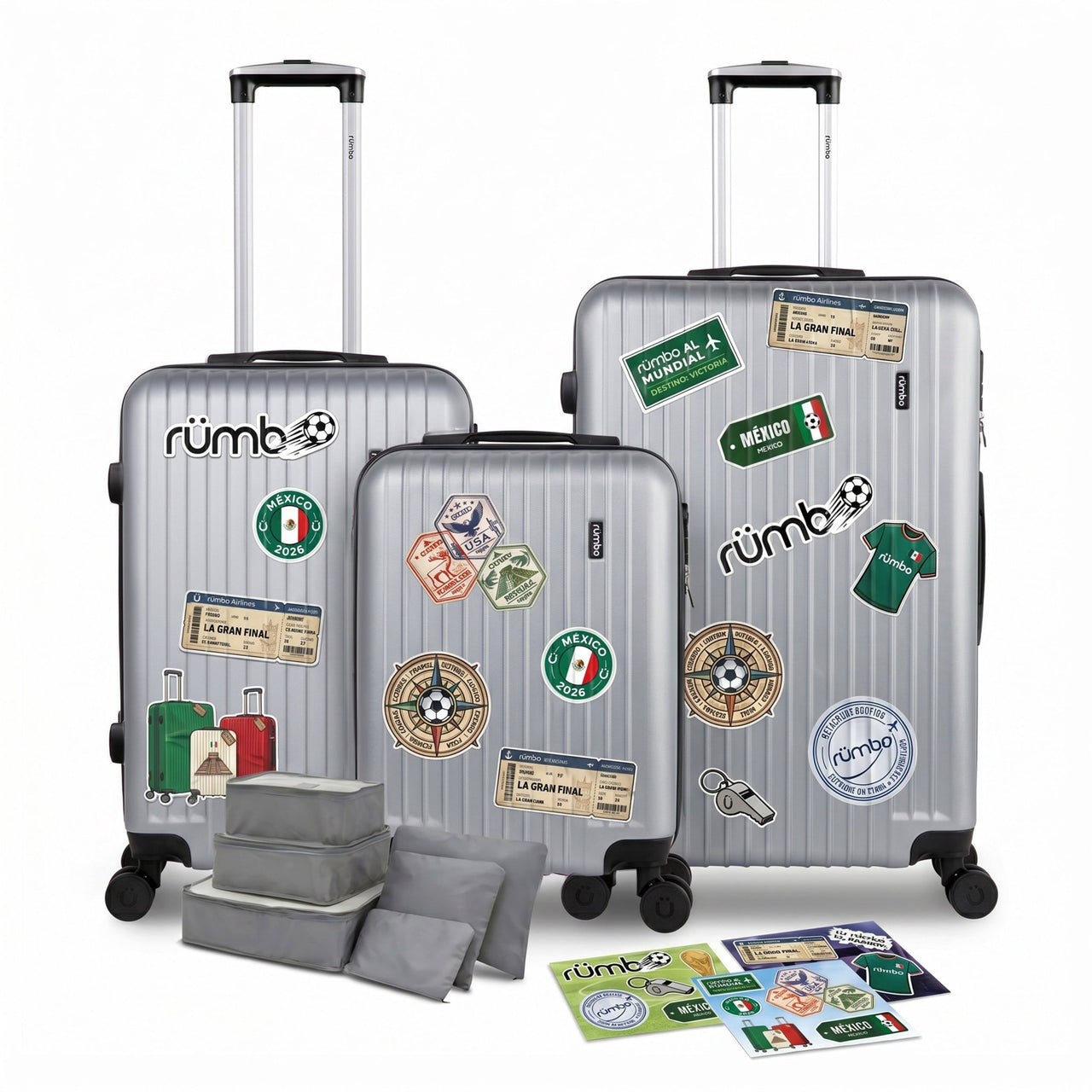 Maletas de Viaje 20”, 24” y 28” con Stickers