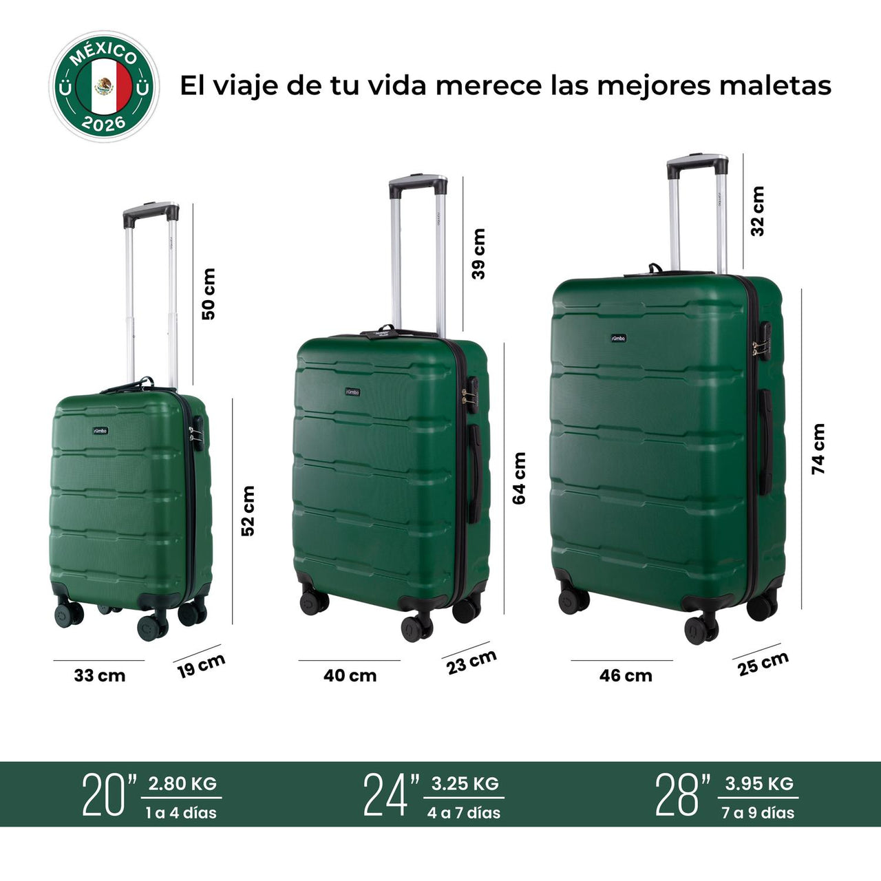 Maletas de Viaje 20”, 24” y 28” con Stickers Futbol