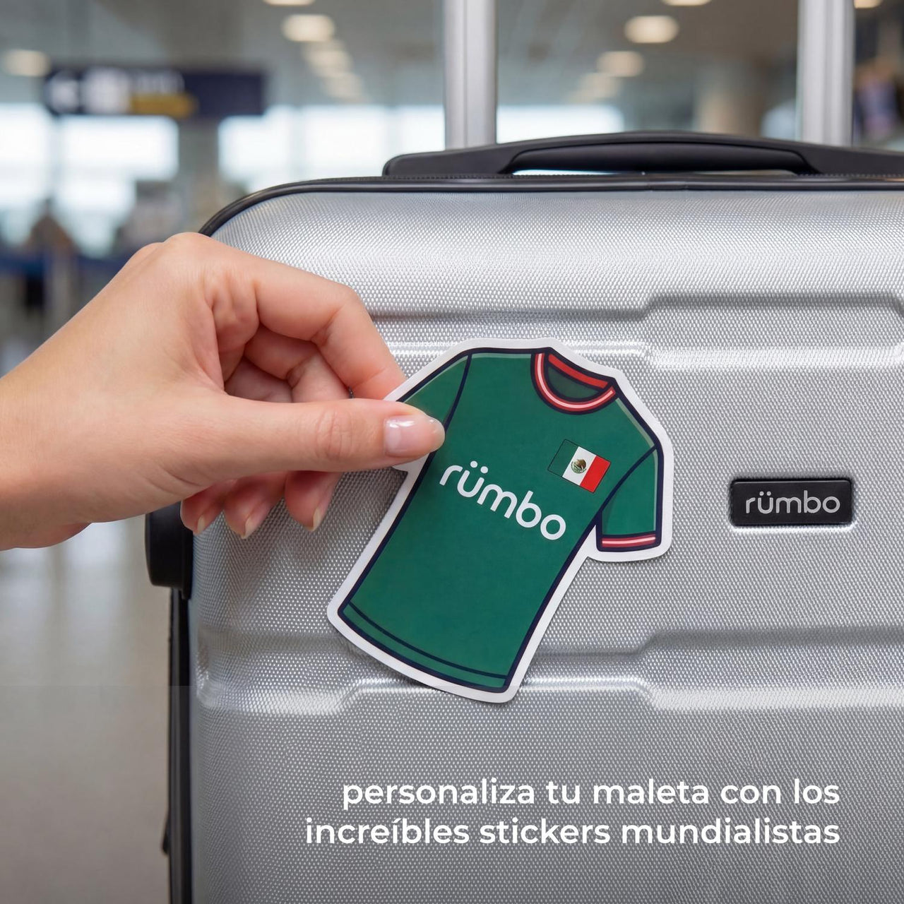 Maletas Viaje 16”, 20”, 24” y 28” con Stickers Futbol 2026