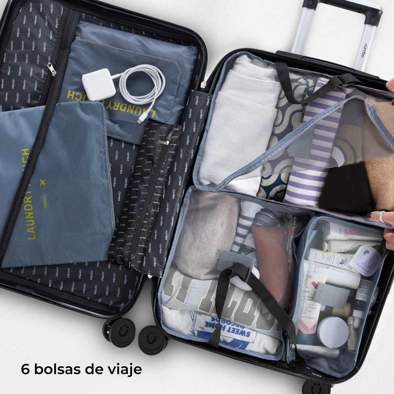 Maletas Viaje 16”, 20”, 24” y 28” con Stickers Futbol 2026