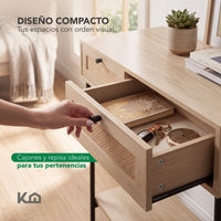 Thumbnail for Mesa Auxiliar Consola para Sala Recibidor Madera y Metal