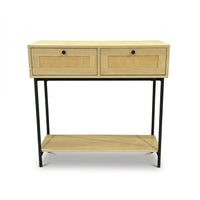 Thumbnail for Mesa Auxiliar Consola para Sala Recibidor Madera y Metal