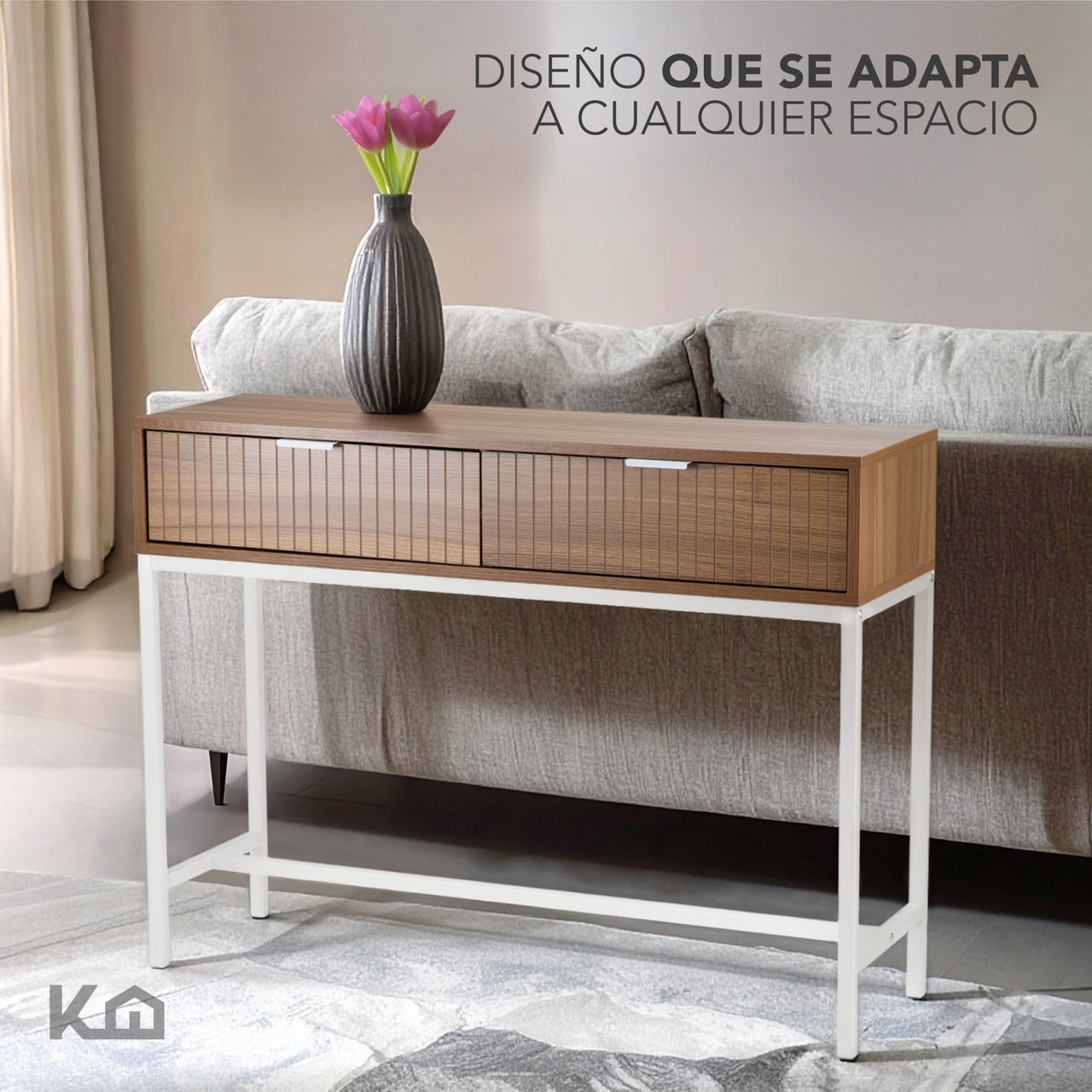 Mesa Consola Recibidor Clara Para Sala Recámara Minimalista