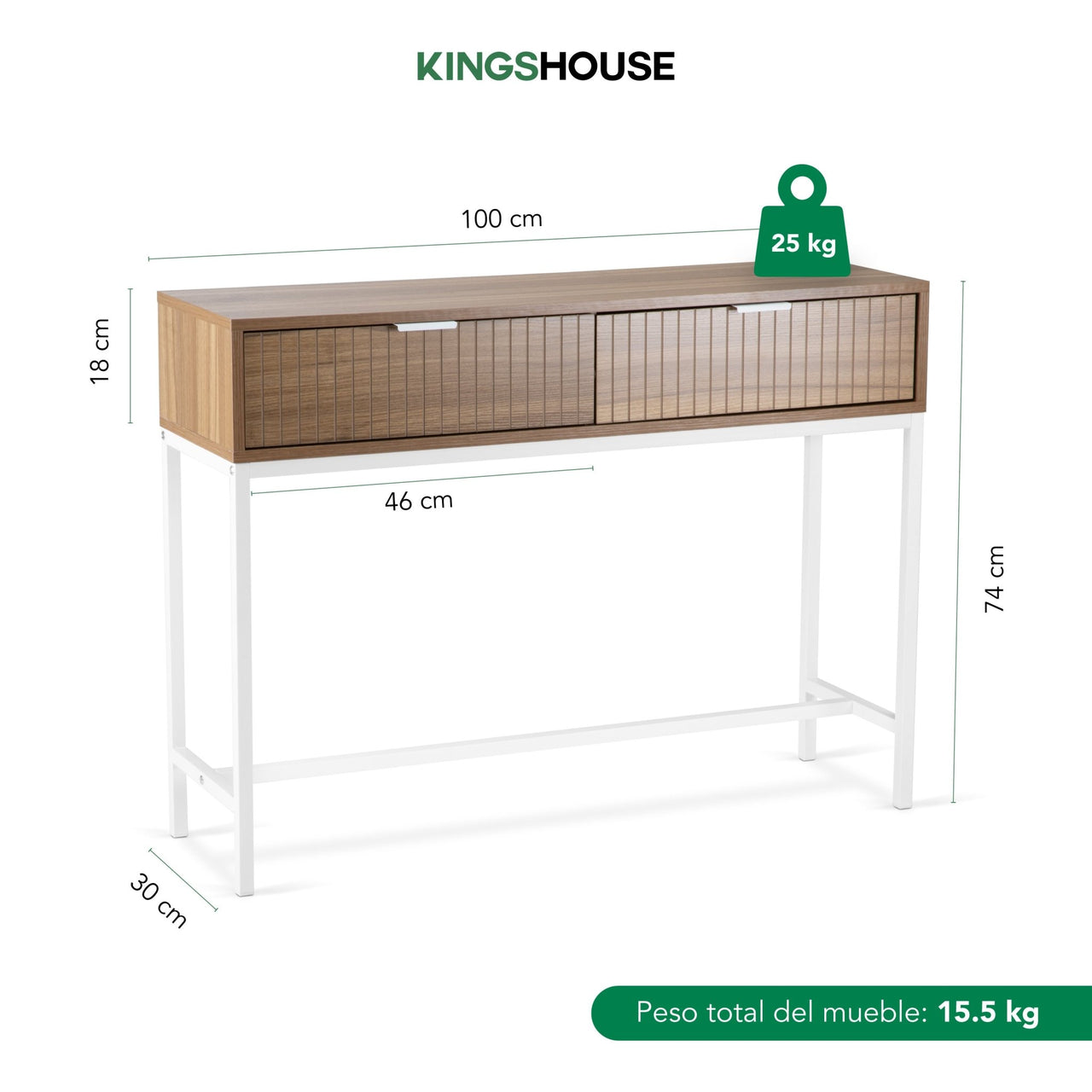 Mesa Consola Recibidor Clara Para Sala Recámara Minimalista