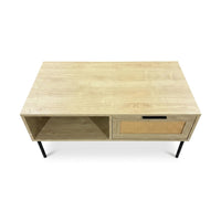 Thumbnail for Mesa de Centro Auxiliar de Madera y Metal Minimalista