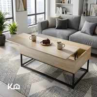 Thumbnail for Mesa De Centro Elevable Montan Almacenamiento Interno Madera