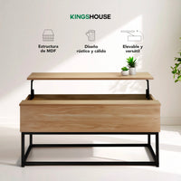 Thumbnail for Mesa De Centro Elevable Montan Almacenamiento Interno Madera