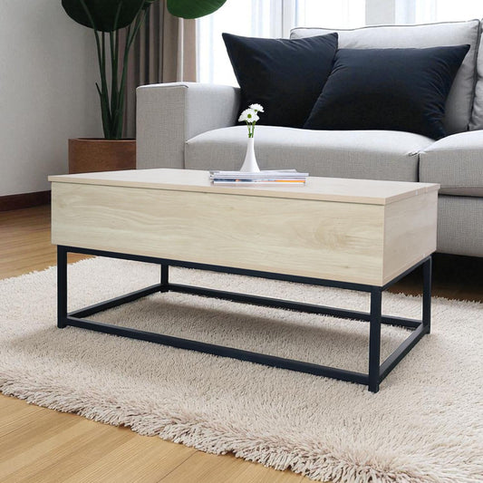 Mesa De Centro Elevable Montan Almacenamiento Interno MaderaTABL - MONTAN2 - MAD