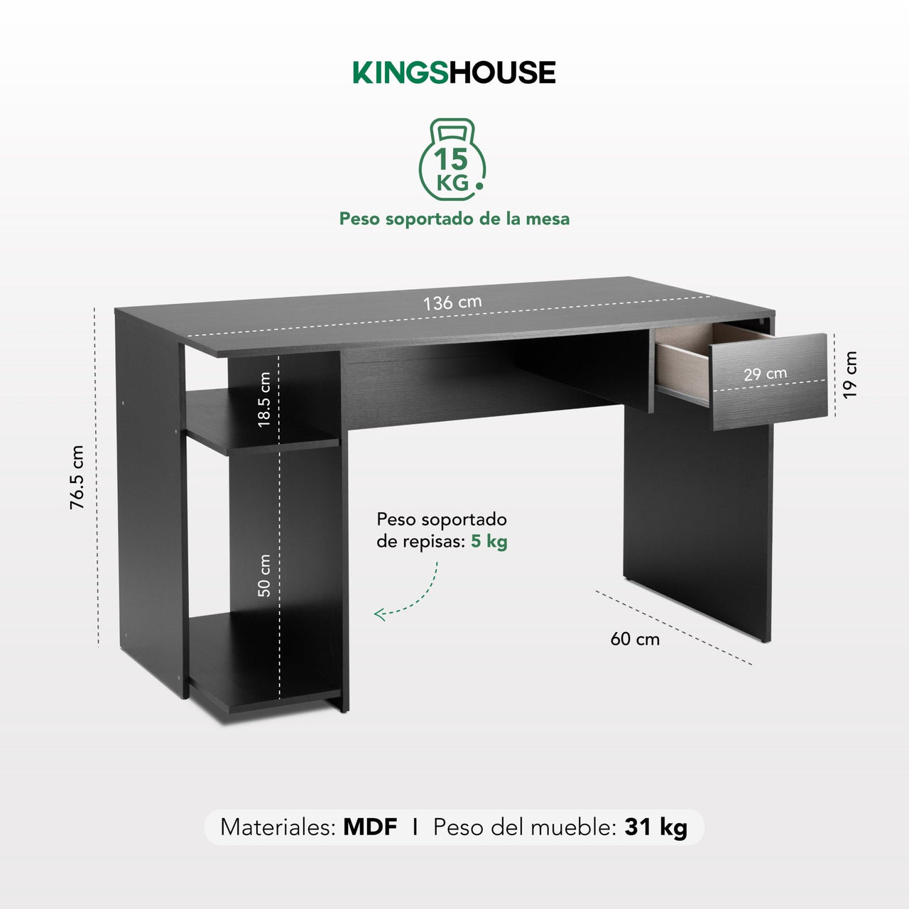 Mesa Escritorio Gamer Mueble Juvenil De Computadora Moderno