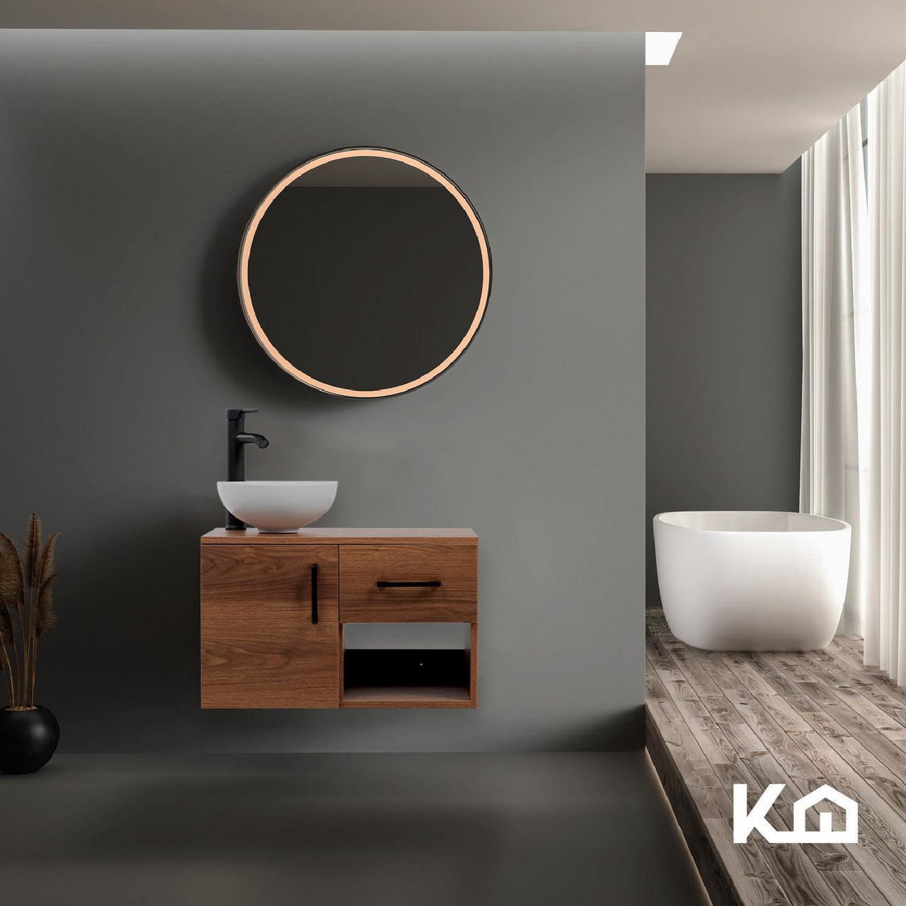 Mueble Gabinete Para Baño Con Ovalin y Monomando