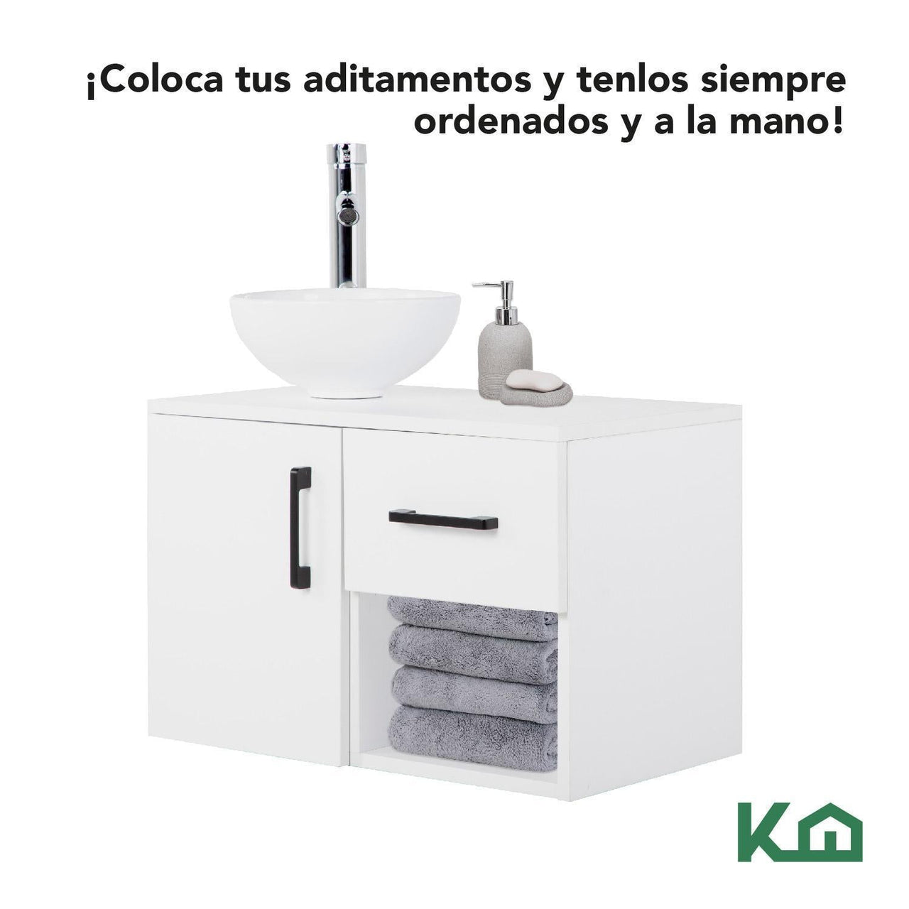 Mueble Gabinete Para Baño Con Ovalin y Monomando