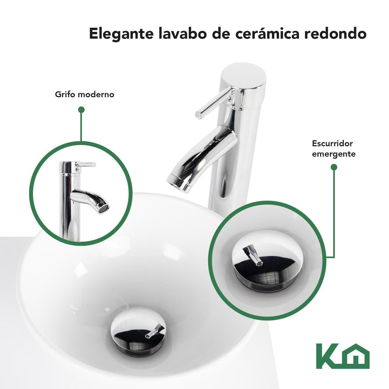 Mueble Gabinete Para Baño Con Ovalin y Monomando