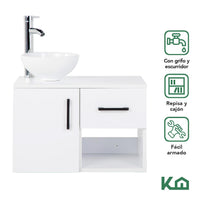 Thumbnail for Mueble Kit Para Baño Gabinete Organizador Lavamano Monomando