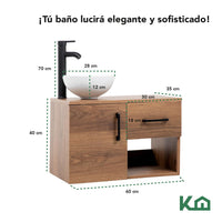 Thumbnail for Mueble Kit Para Baño Gabinete Organizador Lavamano Monomando