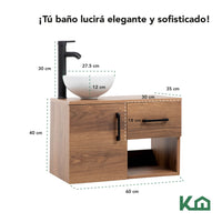 Thumbnail for Mueble Kit Para Baño Gabinete Organizador Lavamano Monomando