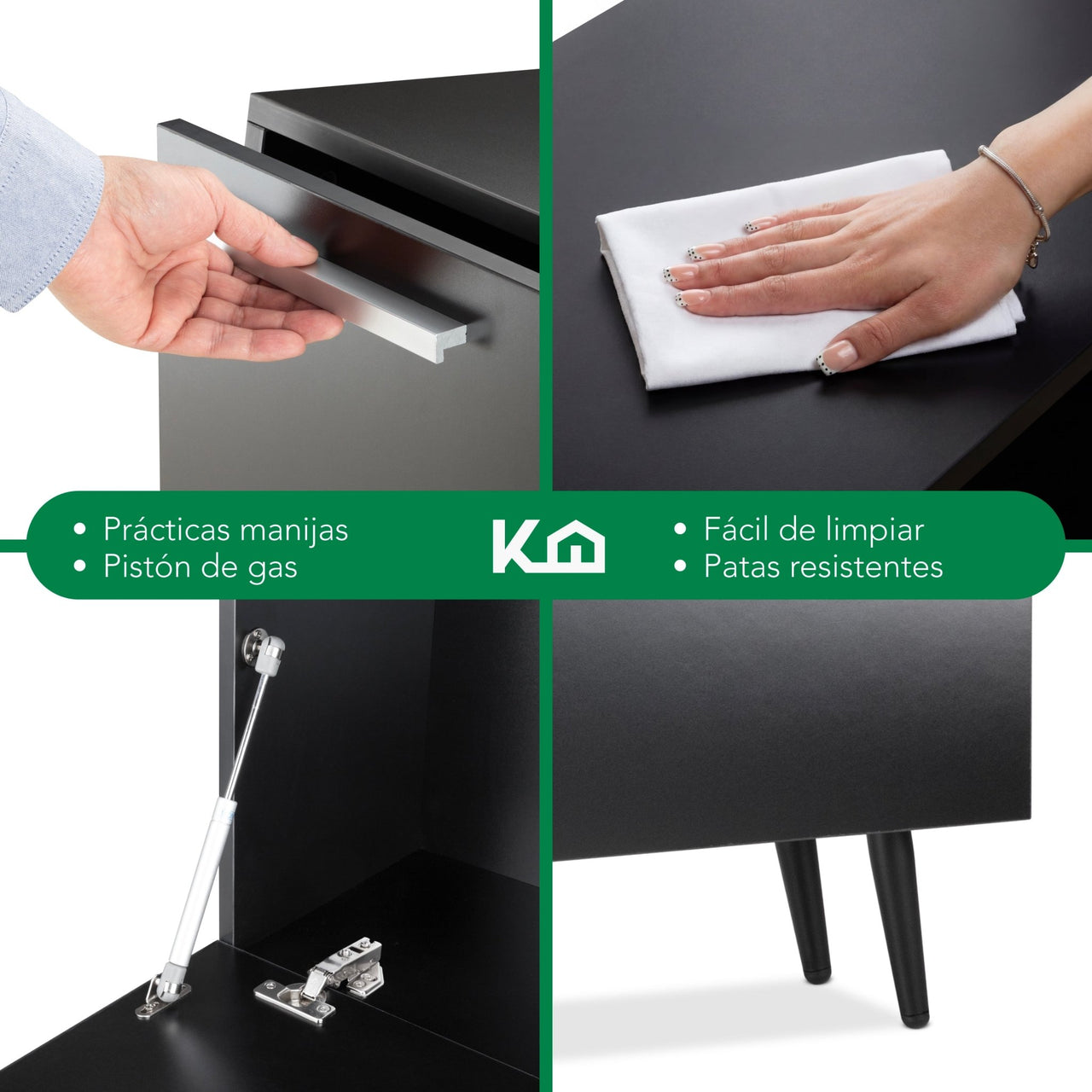 Mueble TV 55” con Repisas Diseño Moderno Funcional