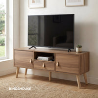 Thumbnail for Mueble TV 55” Estilo Moderno con Repisas Prácticas