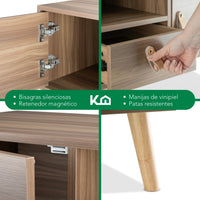 Thumbnail for Mueble TV 55” Estilo Moderno con Repisas Prácticas