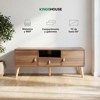 Thumbnail for Mueble TV 55” Estilo Moderno con Repisas Prácticas