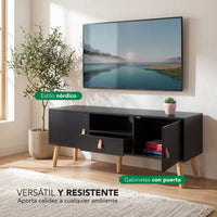 Thumbnail for Mueble TV 55” Estilo Moderno con Repisas Prácticas