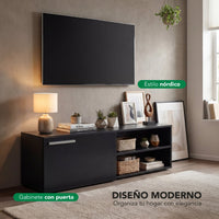 Thumbnail for Mueble TV 55” con Almacenamiento Moderno de Madera
