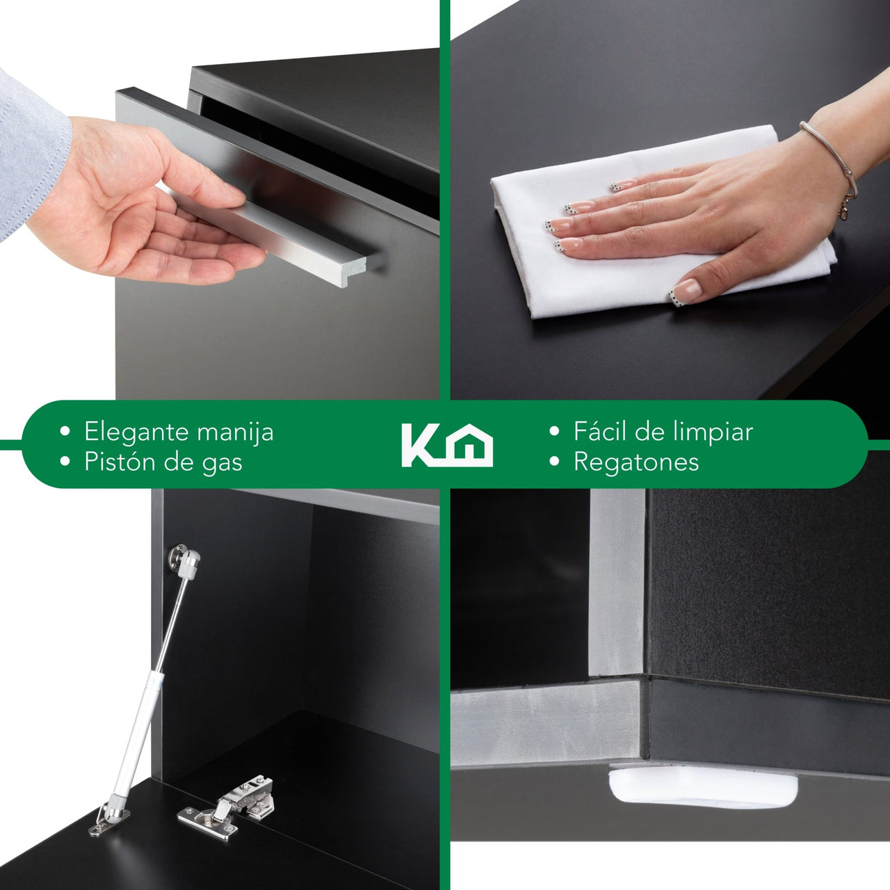 Mueble TV 55” con Almacenamiento Moderno de Madera