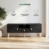 Thumbnail for Mueble TV 55” Estilo Moderno con Repisas Prácticas