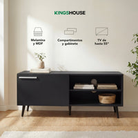 Thumbnail for Mueble TV 55” con Repisas Diseño Moderno Funcional