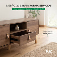 Thumbnail for Mueble TV 55” Estilo Moderno con Repisas Prácticas