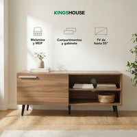 Thumbnail for Mueble TV 55” con Repisas Diseño Moderno Funcional