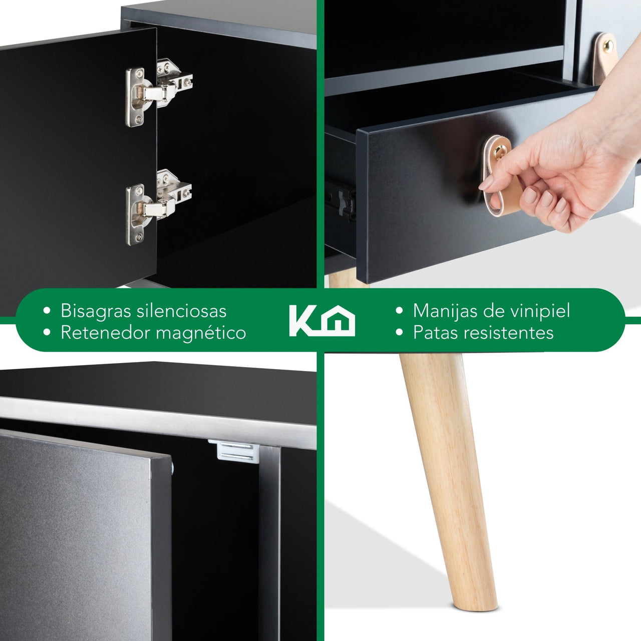 Mueble TV 55” Estilo Moderno con Repisas Prácticas
