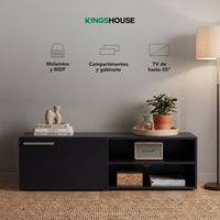 Thumbnail for Mueble TV 55” con Almacenamiento Moderno de Madera