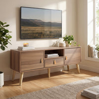 Thumbnail for Mueble TV 55” Estilo Moderno con Repisas Prácticas