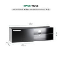 Thumbnail for Mueble TV 55” con Almacenamiento Moderno de Madera