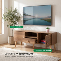 Thumbnail for Mueble TV 55” Estilo Moderno con Repisas Prácticas