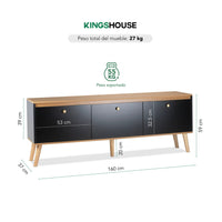 Thumbnail for Mueble TV 75” Diseño Moderno con Repisas Prácticas