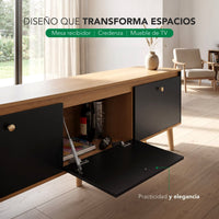 Thumbnail for Mueble TV 75” Diseño Moderno con Repisas Prácticas