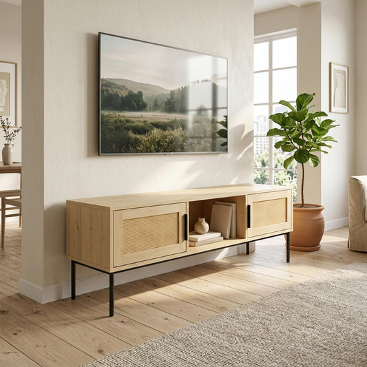 Mueble TV 60” Centro de Entretenimiento Madera ModernoTVRATN