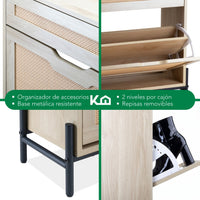 Thumbnail for Mueble Zapatero Armario Organizador con 2 Niveles 14 Pares