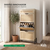 Thumbnail for Mueble Zapatero Armario Organizador con 3 Niveles 20 Pares
