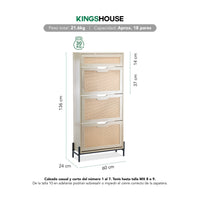 Thumbnail for Mueble Zapatero Armario Organizador con 3 Niveles 20 Pares