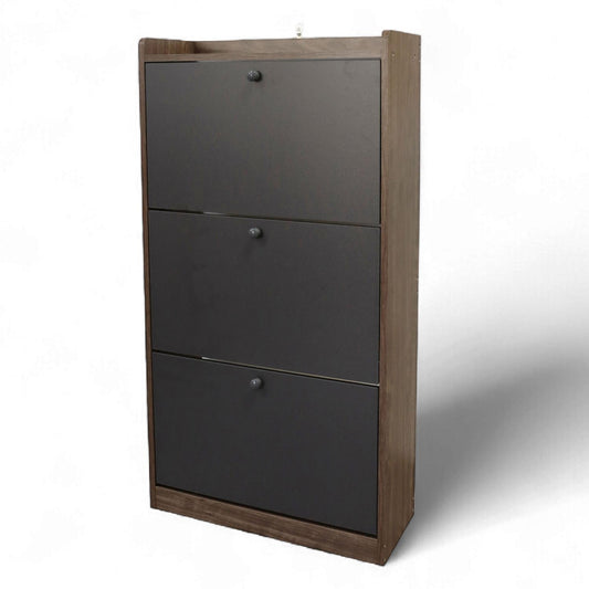 Mueble Zapatero Gabinete Madera Organizador con 3 NivelesSHMTN1-NEG