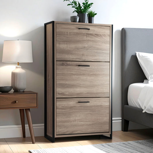 Mueble Zapatero Gabinete Organizador con 3 NivelesSHMTN2-MAD