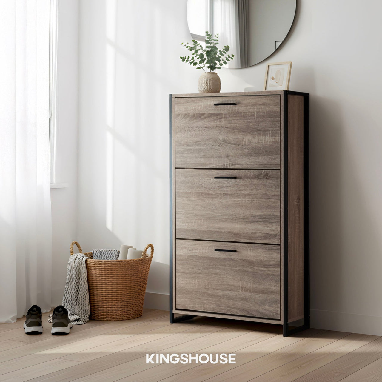 Mueble Zapatero Gabinete Organizador con 3 Niveles
