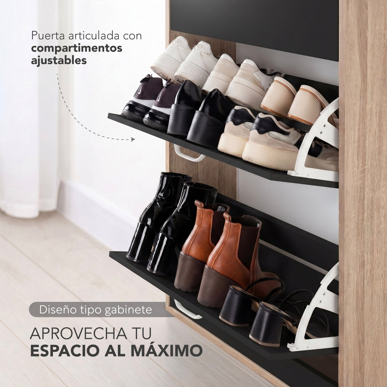 Mueble Zapatero Grande Organizador 3 Cajones Compacto