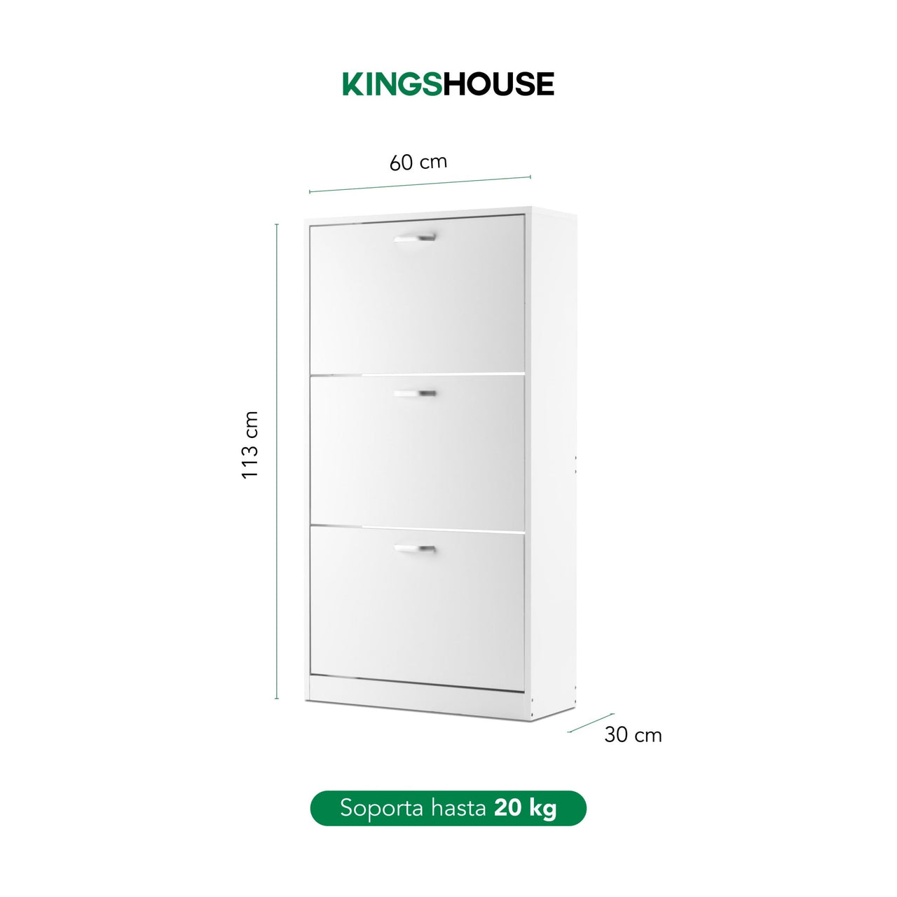 Mueble Zapatero Grande Organizador 3 Cajones Compacto