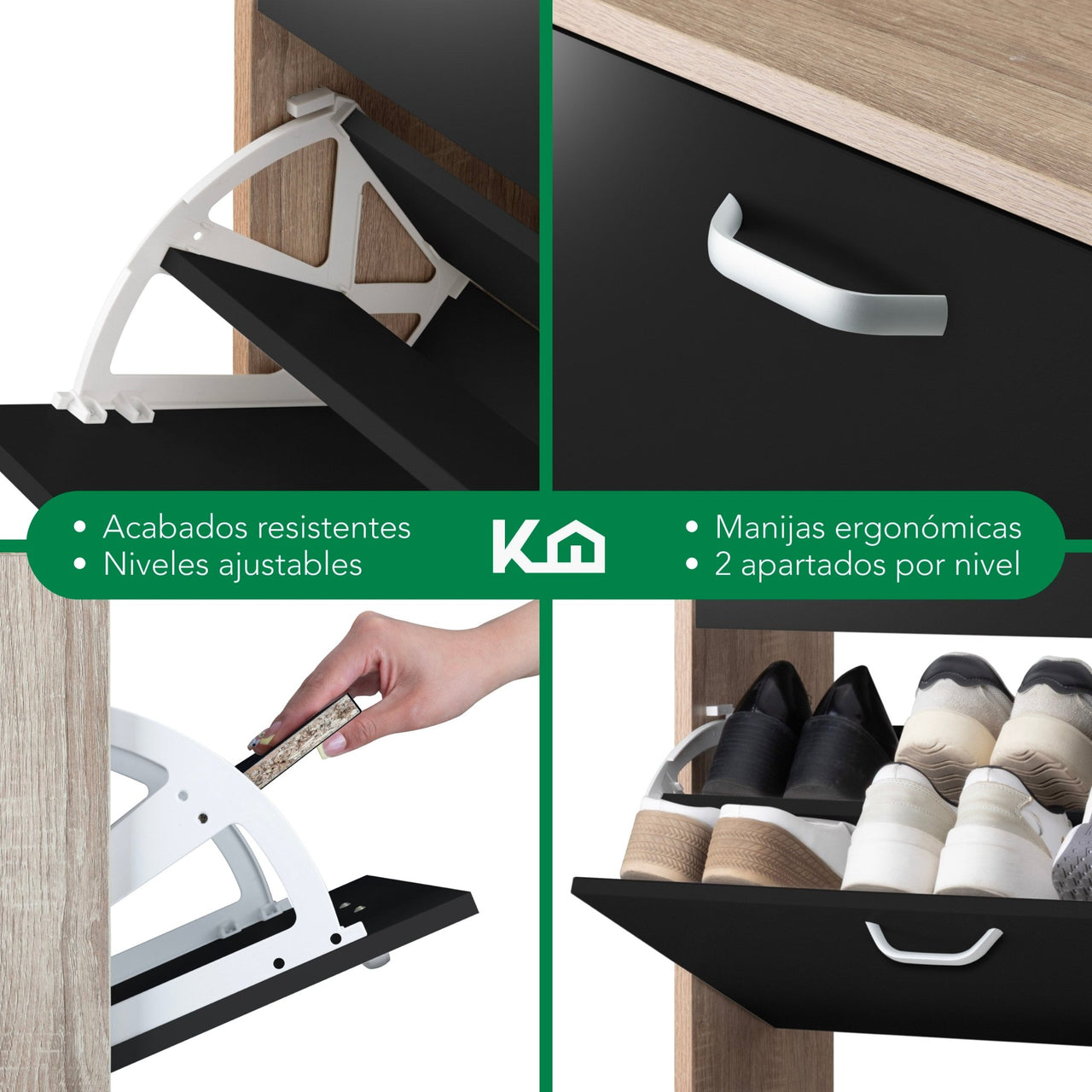 Mueble Zapatero Grande Organizador 3 Cajones Compacto